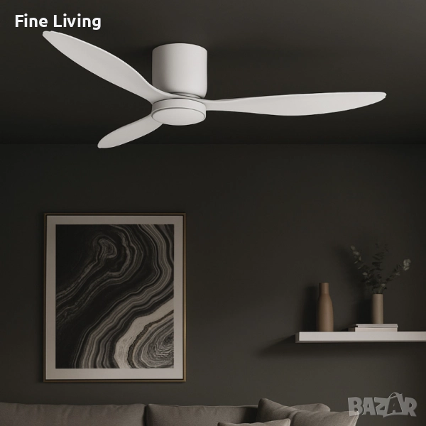 Brizy Bright Minimal – Вентилатор за таван с лампа, снимка 1