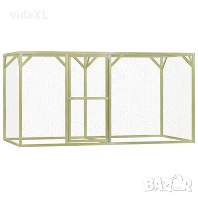 vidaXL Клетка за пилета, 1,5x3x1,5 м, импрегниран бор（SKU:278404, снимка 1