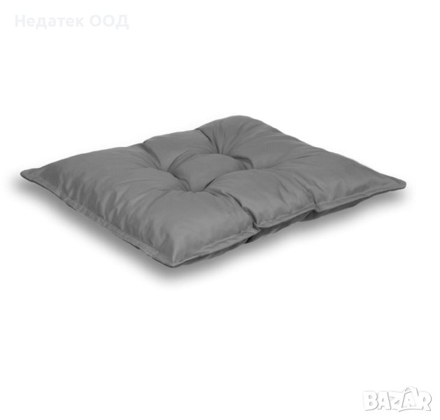 Водоустойчива възглавница за под, 60x50 см, Въглен/ сива, снимка 1