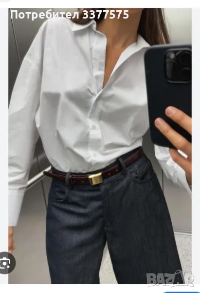 Zara бяла риза, снимка 1
