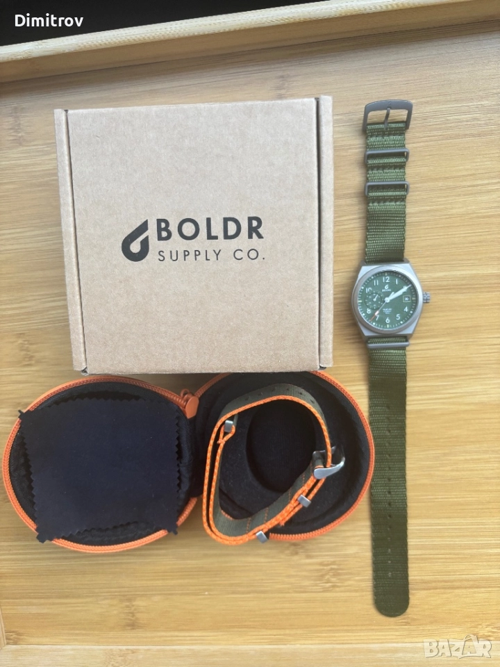 Boldr Venture Wayfarer 38mm Field Olive/Green titanium, снимка 1