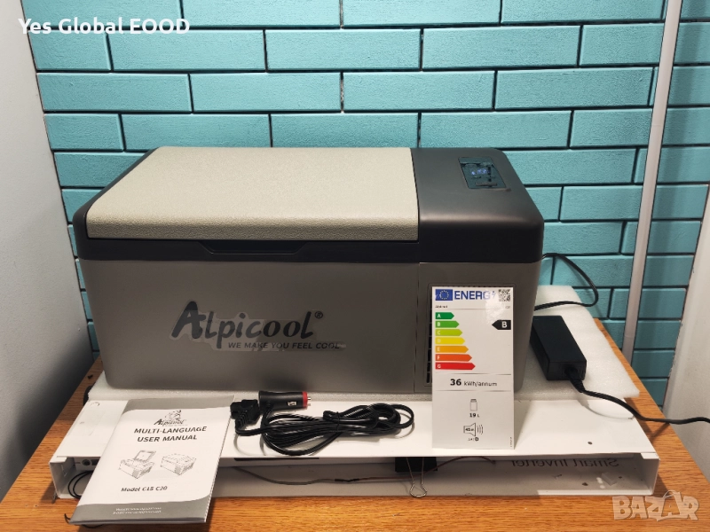 Alpicool C20 20L мини фризер/хладилник 12V с USB и -20℃, снимка 1