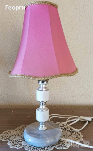 Мраморна лампа 1960 година , снимка 1