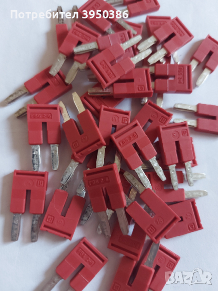 Конектор -Мост за редова клема,тип гребен  позиции  FBS 2-6 , червен, снимка 1