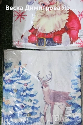 Коледни декоративни калъфки за възглавници – 7 уникални празнични дизайна, 45×45 см - 6бр в комплект, снимка 12 - Декорация за дома - 52091953
