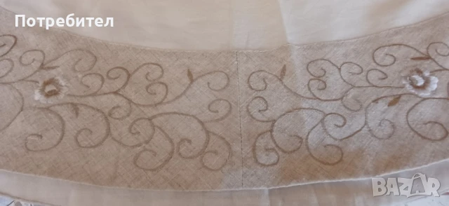 Покривка за кръгла маса с бродерия, снимка 2 - Други - 51406796