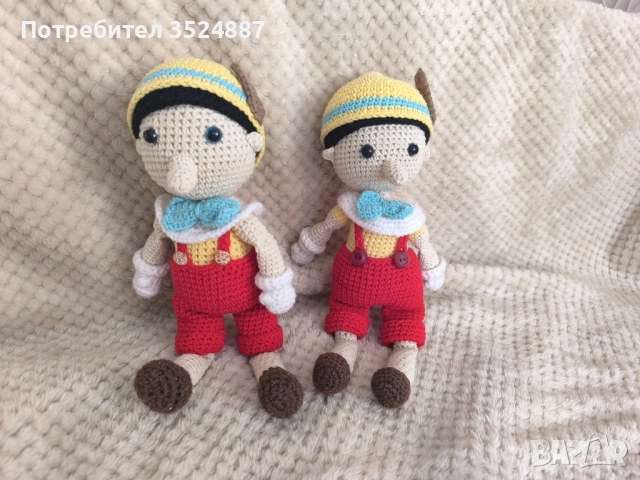 Коледно джудже, гном, плетена плюшена играчка, амигурум, снимка 8 - Плюшени играчки - 52708095