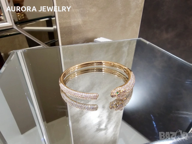 CARTIER Panthere de Cartier Rose Gold Diamonds Дамска Гривна, снимка 5 - Гривни - 53169877
