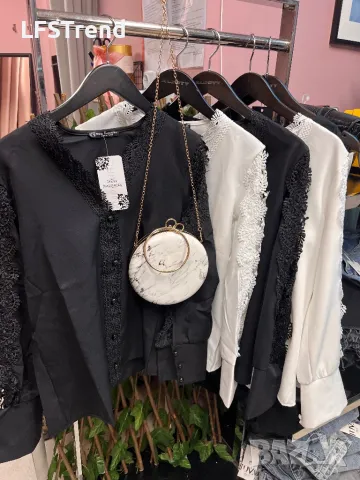 Нова черна / бяла риза , снимка 2 - Ризи - 45862616