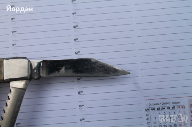 Миниатюрен ловен нож ГДР марка ''GML'' , снимка 9 - Антикварни и старинни предмети - 40629027
