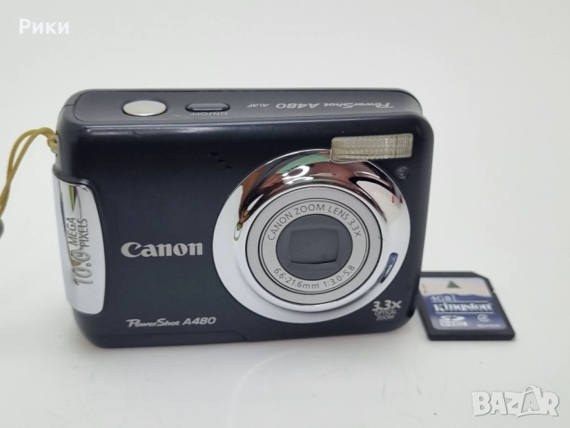 Canon Digital Camera PowerShot A480 10.0MP Black, снимка 2 - Фотоапарати - 52729637