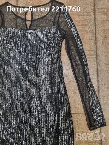 Дамска елегантна рокля с пайети , снимка 3 - Рокли - 48273840