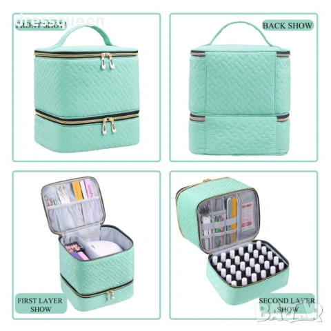 4770 „Професионален двуслоен куфар за лакове и аксесоари за маникюр – тип чанта, висок клас“, снимка 4 - Други - 53655248