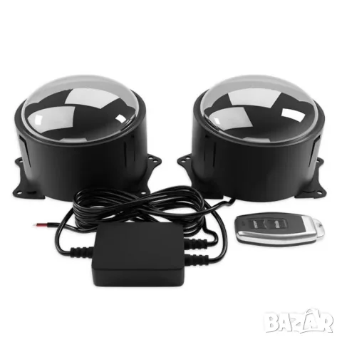 Лупи за фар Devil Eye 12V 36V с дистанционно комплект 2 броя, снимка 6 - Аксесоари и консумативи - 55864591