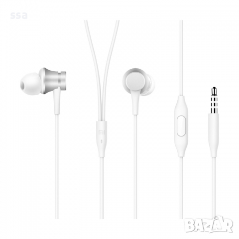 Слушалки с микрофон Xiaomi Mi In-Ear Headphones Basic сребристи, снимка 8 - Слушалки, hands-free - 36222928