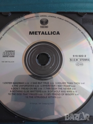 Metallica – Metallica - матричен диск музика