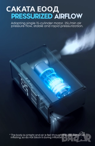 Cyclami A3 MAX компресор за велосипед, снимка 4 - Аксесоари за велосипеди - 51638337