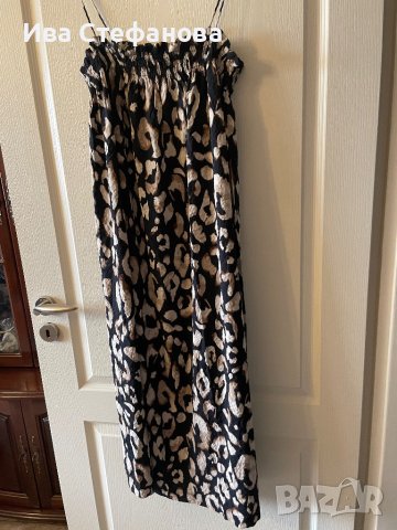 Нова леопардова  ежедневна спортно елегантна дълга рокля hm H&M, снимка 3 - Рокли - 41223425