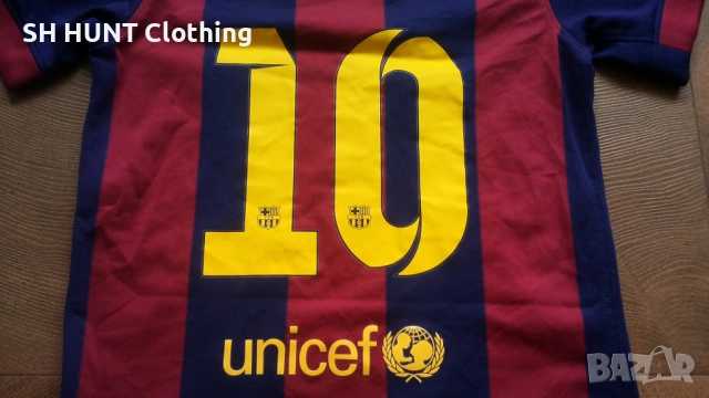 NIKE FC BARCELONA MESSI Kids Football T-Shirt Размер 10-12 г/ 137-147см детска футболна тениска 8-66, снимка 5 - Детски тениски и потници - 53126646