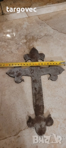 голям християнски кръст изработен от стомана, снимка 3 - Антикварни и старинни предмети - 51923519