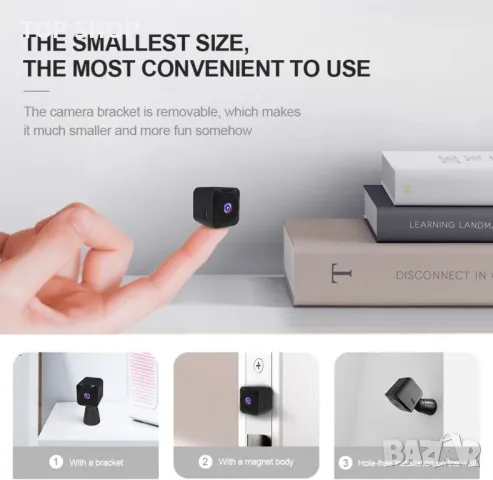 Мини камера Q18 4k HD Wifi акумулаторна от Shenzen, снимка 5 - Камери - 48483585