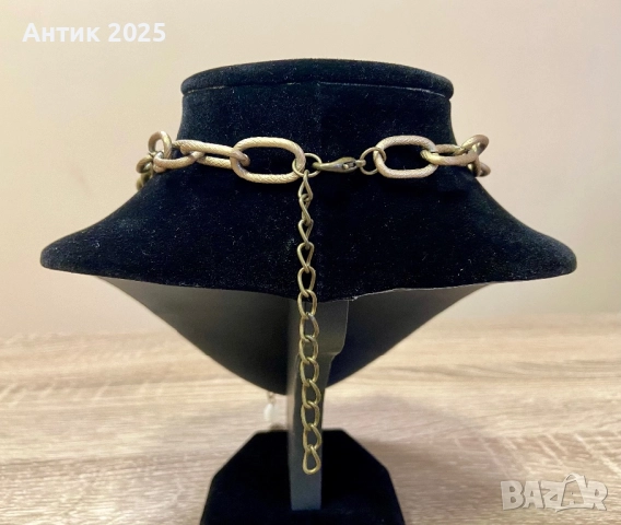 Дизайнерско колие тип чокър с висулки, Италия, снимка 4 - Колиета, медальони, синджири - 52855915