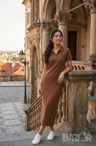 Нова Памучна Кафява Дамска Рокля , снимка 3 - Рокли - 53812160