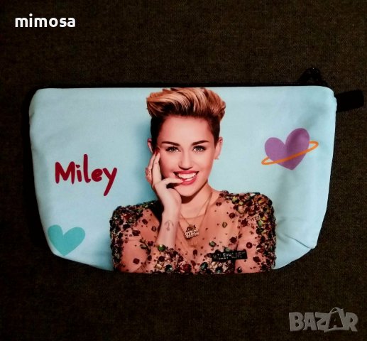 Майли Сайръс несесер с цип, снимка 5 - Портфейли, портмонета - 41166975