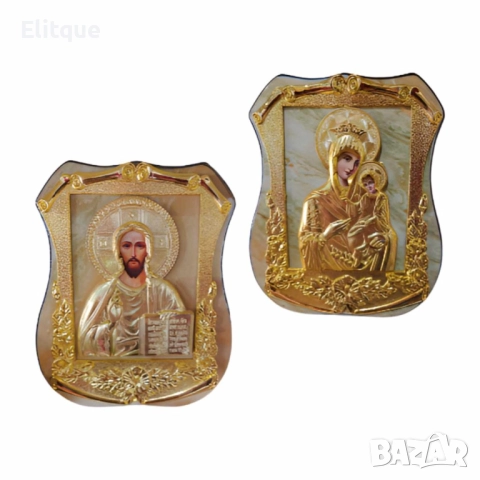 Изящна икона с красиви орнаменти, стилна рамка. Размер на иконата: 19х24см.; Размер на кутията: 26х2, снимка 11 - Други стоки за дома - 52894839