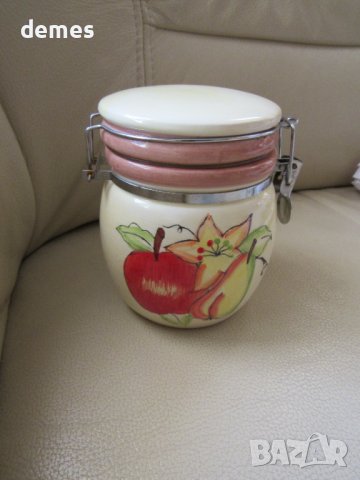 Керамичен буркан, снимка 3 - Декорация за дома - 41594485