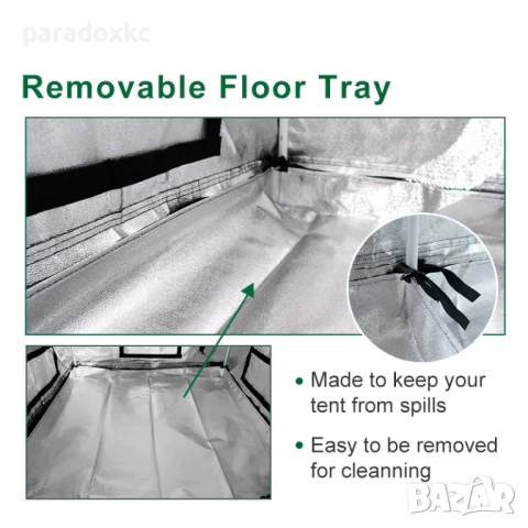 Гроубокс Палатка за отглеждане на растения и разсад - 600D - 3 размера, снимка 6 - Разсади - 52368522