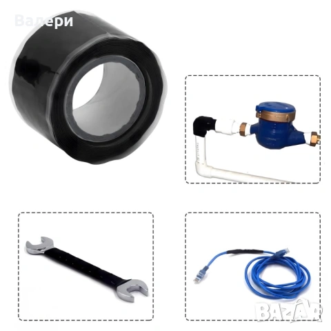 Самозалепваща се силиконова уплътнителна лента черна 25 мм x 3 м, снимка 7 - Други инструменти - 53215422