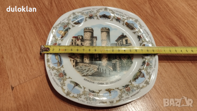 Красива порцеланова чиния от Геноа-Италия., снимка 2 - Колекции - 44707697