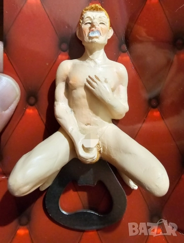 Стара Еротична фигурка МИГ НА НАСЛАДА отварячка за бутилки 18 + еротика фалос член секс, снимка 2 - Антикварни и старинни предмети - 51771437