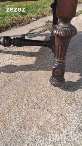 Антикварно кресло-трон масив, снимка 7 - Дивани и мека мебел - 53681422