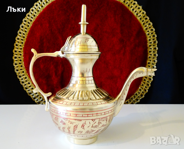 Бронзова кана Лебед,клетъчен емайл. 