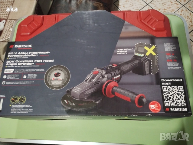 Ъглошлайф с плоска глава Parkside Performance PPWSFA 20-Li С4 -5г.гаранция