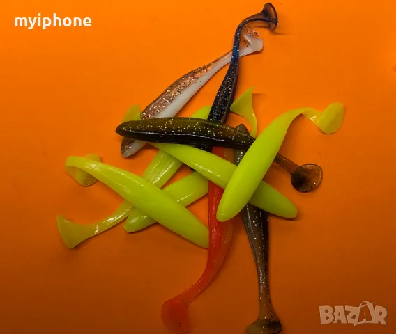 QXO 10 бр./Партида Меки примамки Силиконова стръв 7 см 2 г  за риболов , снимка 3 - Стръв и захранки - 48495701