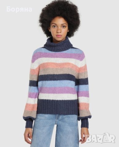 НАМАЛЕН - Dua Lipa & Pepe Jeans нов с етикет пуловер, снимка 2 - Блузи с дълъг ръкав и пуловери - 40312475