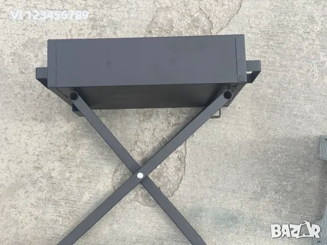 Скара на дървени въглища с сгъваеми крака/неръждавейка