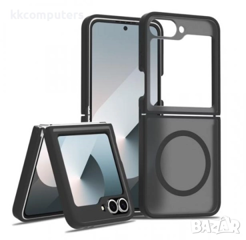 Калъф силикон мат MagSafe / Черен / за Samsung Z Flip 7 Баркод : 3132990