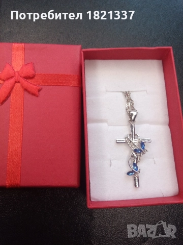 Дамско колие с кръст , снимка 8 - Колиета, медальони, синджири - 52415667