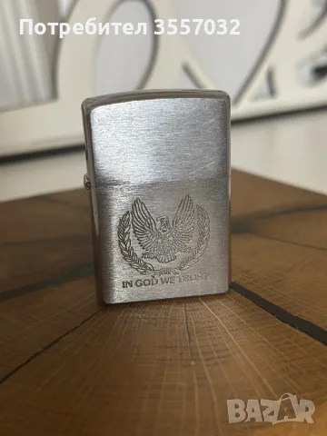 Запалка Zippo - In god we trust - с орел , снимка 2 - Други ценни предмети - 55806221