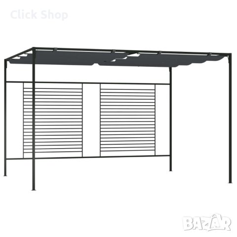 Шатра с прибиращ се покрив, 4x3x2,3 м, антрацит, 180 г/м, снимка 1