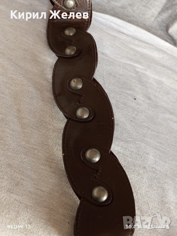 Дамски кожен колан с капси нестандартен дизайн 31087, снимка 5 - Колани - 51893550