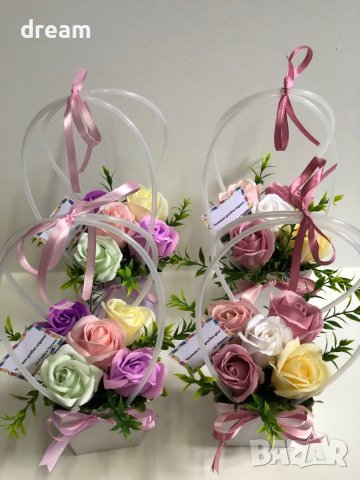 Букет от сапунени рози, снимка 2 - Подаръци за жени - 41926042