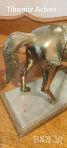 Статуетка на арабски кон от месинг, снимка 3 - Статуетки - 48512715