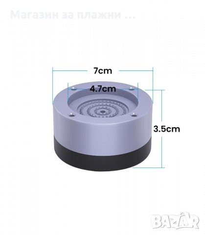 КОМПЛЕКТ ОТ 4 БРОЯ АНТИВИБРАЦИОННИ ПОДЛОЖКИ ЗА ПЕРАЛНЯ SLIPSTOP - КОД 3219, снимка 2 - Други стоки за дома - 33886509