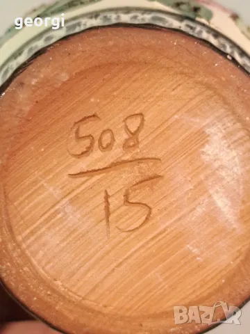 цветна немска керамична кана 19/4, снимка 4 - Декорация за дома - 49167860