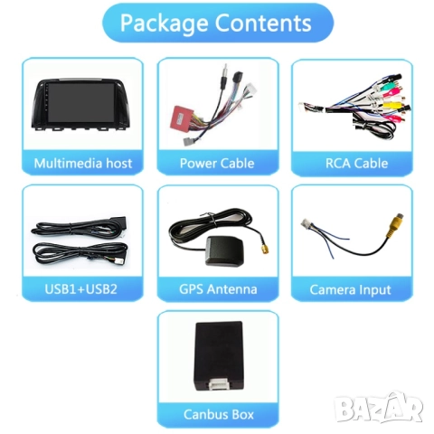 Мултимедия за Mazda 6, GJ, Atenza, Touring, Sport, Навигация, двоен дин, Мазда 6, плеър, екран , снимка 10 - Аксесоари и консумативи - 52330510